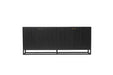 Lisette Four Door Sideboard - Black - Black 200cm