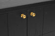 Lisette Four Door Sideboard - Black - Black 200cm
