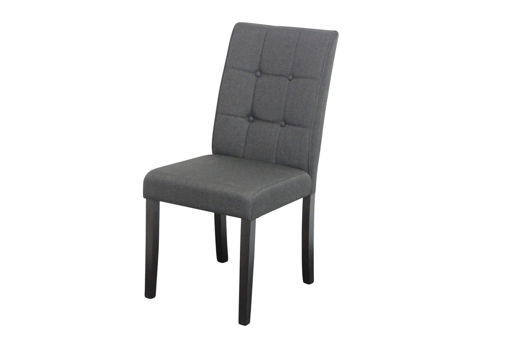 Lodge Chair Black Fabric Upholstery, Espresso Legs