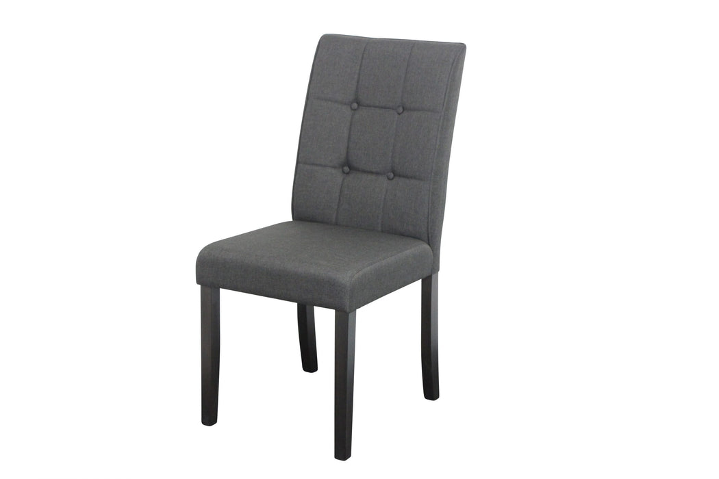 Lodge Chair Black Fabric Upholstery, Espresso Legs