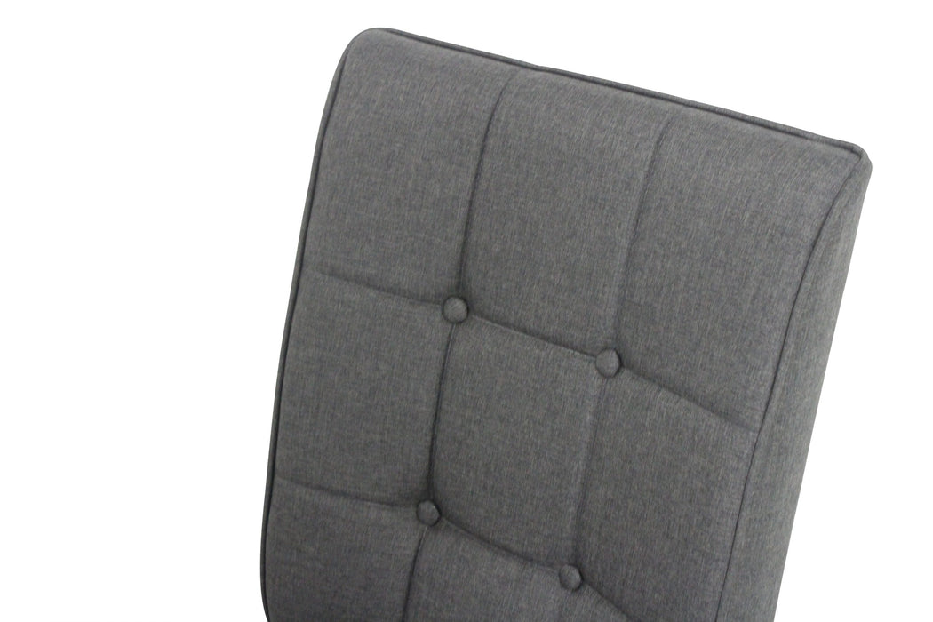 Lodge Chair Black Fabric Upholstery, Espresso Legs