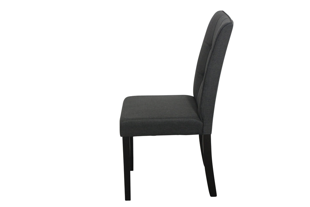 Lodge Chair Black Fabric Upholstery, Espresso Legs