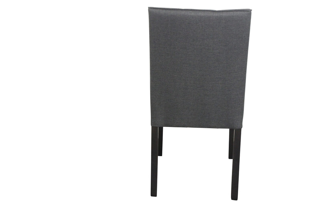 Lodge Chair Black Fabric Upholstery, Espresso Legs