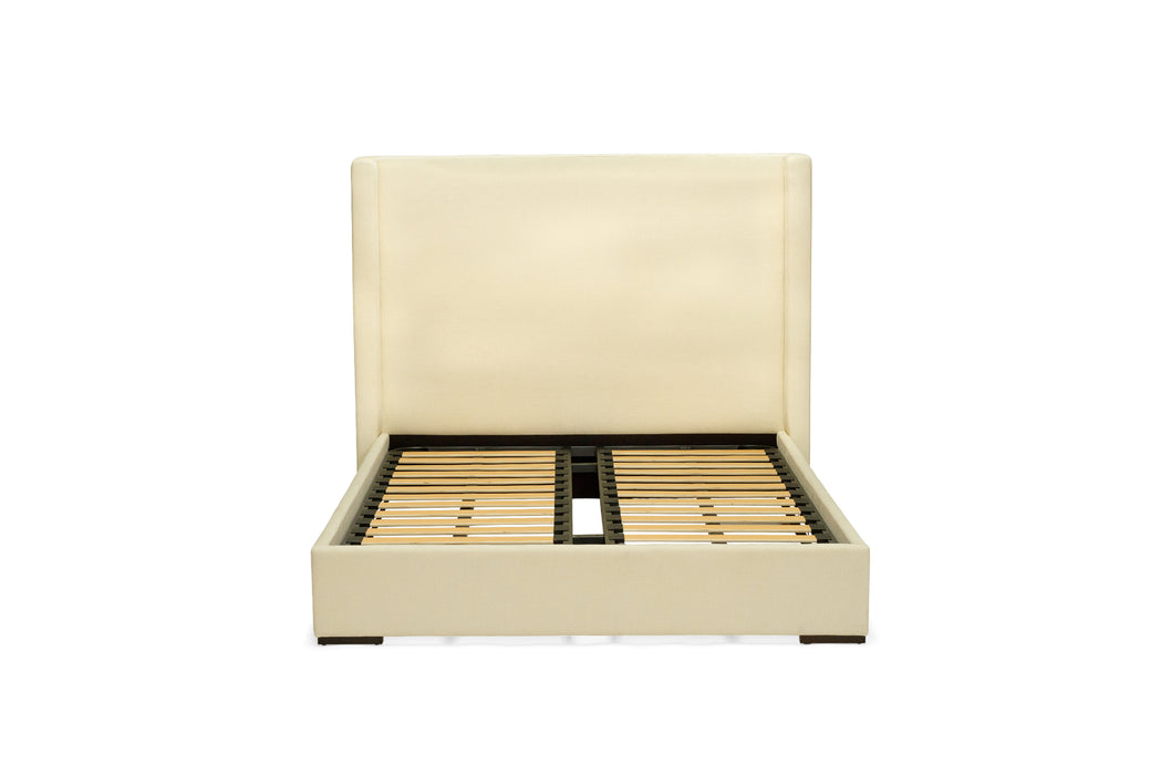 Lola Bed - Linen Weave Alabaster - Queen