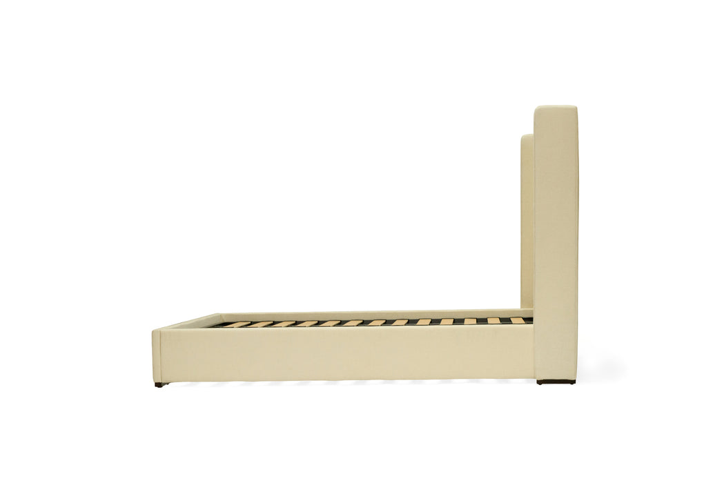 Lola Bed - Linen Weave Alabaster - King