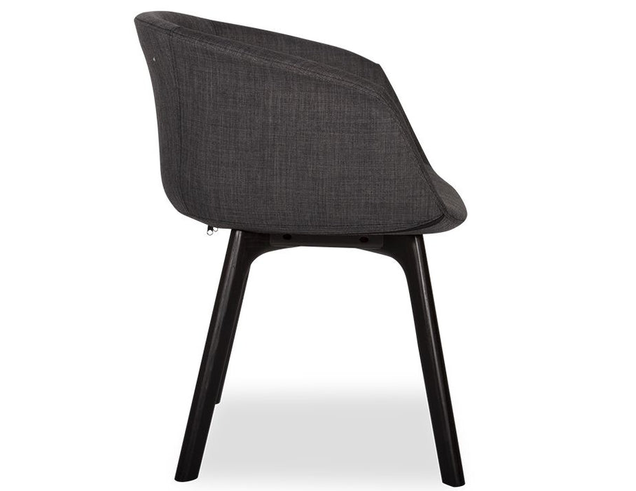 Lonsdale Armchair - Black - Charcoal Fabric