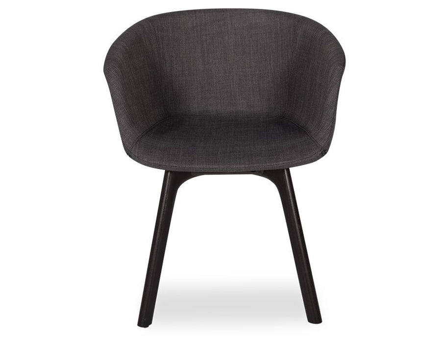 Lonsdale Armchair - Black - Charcoal Fabric