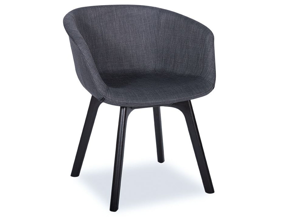 Lonsdale Armchair - Black - Charcoal Fabric