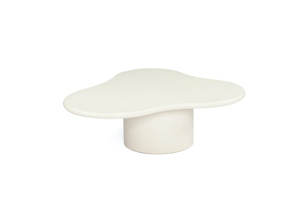 Lorenzo Organic Coffee Table - 120cm (Clover) - Ivory - Ivory 120cm
