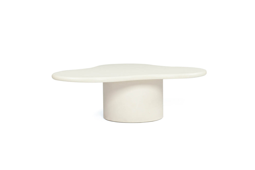 Lorenzo Organic Coffee Table - 120cm (Clover) - Ivory - Ivory 120cm