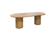 Lorenzo Oval Dining Table - 2.4m - Natural Oak - 240cm