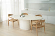Lorenzo Organic Dining Table - 2m - Ivory - Ivory 200cm