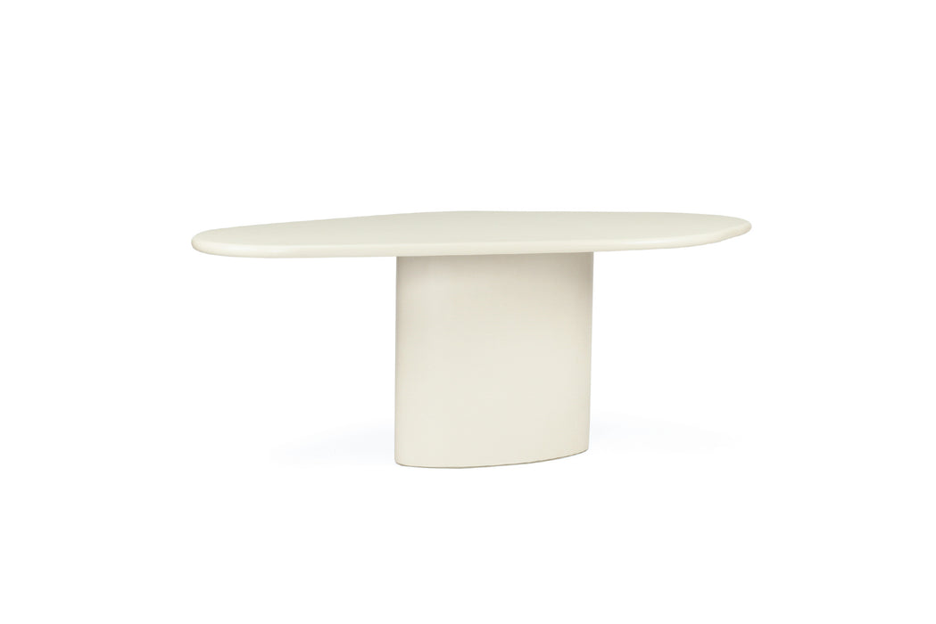 Lorenzo Organic Dining Table - 2m - Ivory - Ivory 200cm