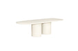 Lorenzo Organic Rectangle Dining Table - 2.7m - Ivory - Ivory 270cm