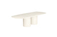 Lorenzo Organic Rectangle Dining Table - 2.7m - Ivory - Ivory 270cm