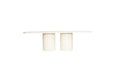 Lorenzo Organic Rectangle Dining Table - 2.7m - Ivory - Ivory 270cm