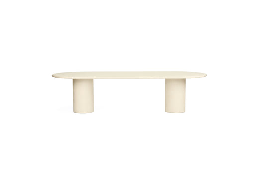 Lorenzo Oval Dining Table - 3m - Ivory - Ivory 300cm