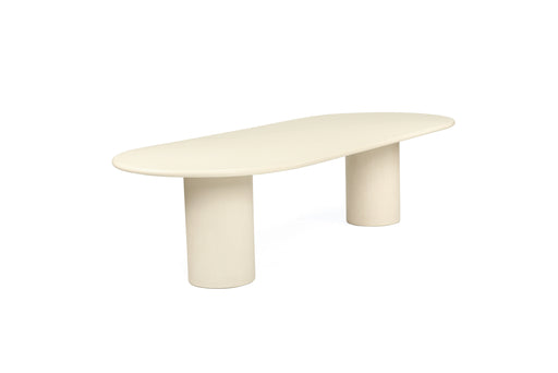 Lorenzo Oval Dining Table - 3m - Ivory - Ivory 300cm