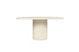 Lorenzo Round Dining Table - 140cm - Ivory - Ivory 140cm