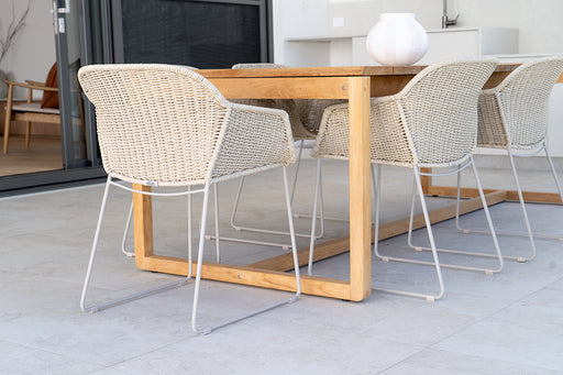 Luca Outdoor Dining Armchair - Linen White