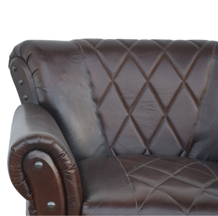 Studded Leather Arm Chair