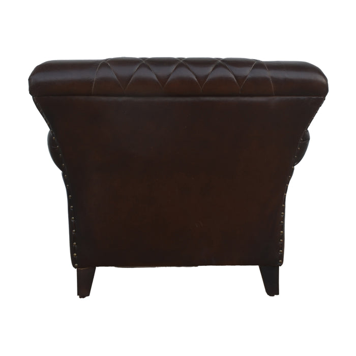 Studded Leather Arm Chair