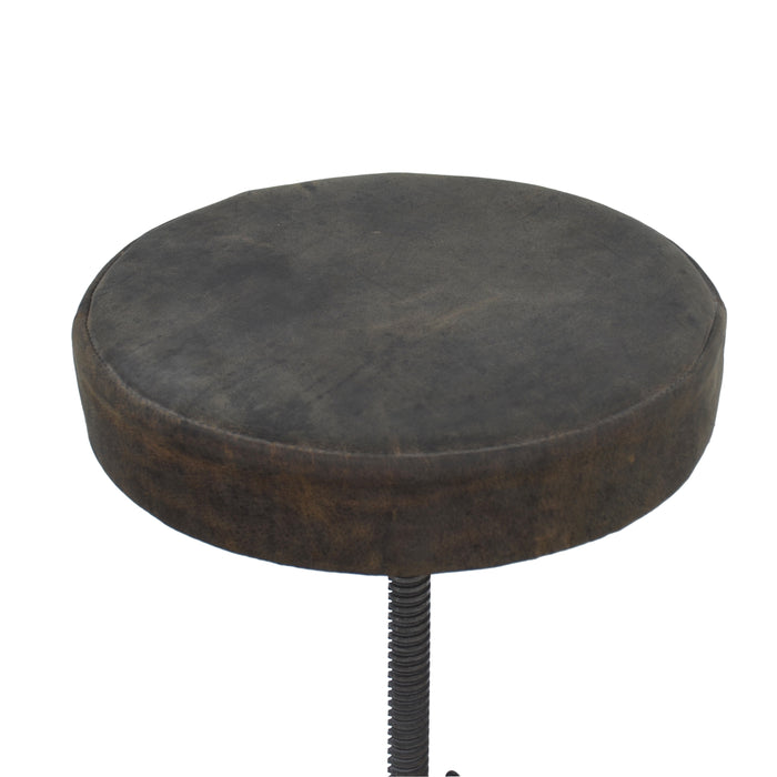 Vintage Leather Windup Stool