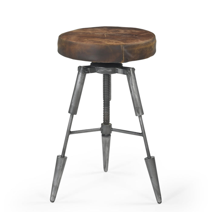 Tripod Leather Stool