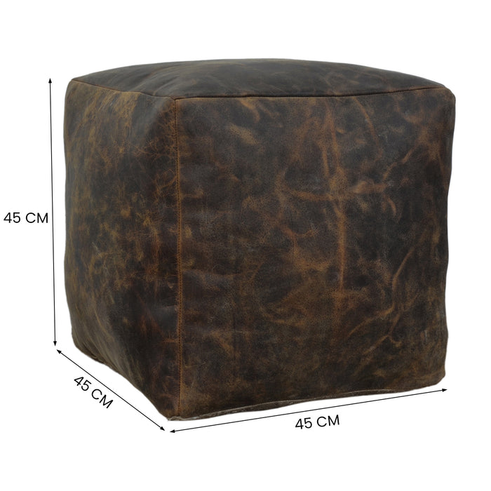 Vintage Leather Ottoman