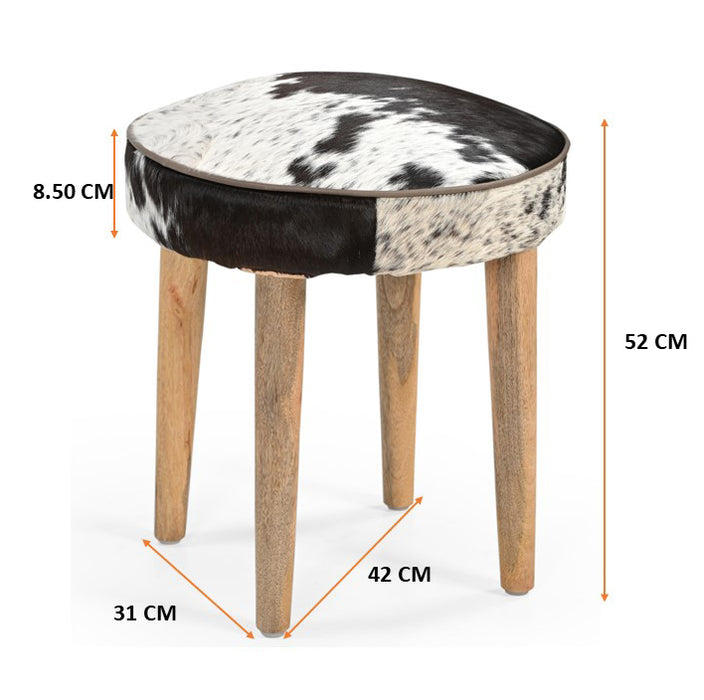 Short Cowhide Stool