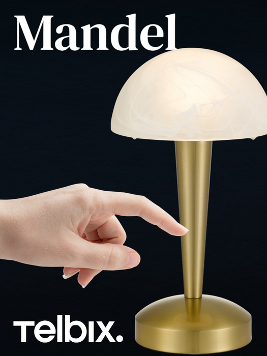 Mandel Touch Table Lamp - Antique Gold