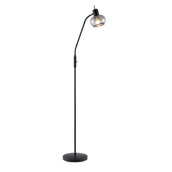 Marbell Floor Lamp - Black, Smoke