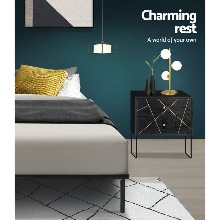 Artiss Bed Frame Double Size Metal Bed Frame TED