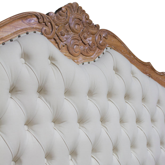 Louis Upholstered Headboard - Queen size - Black