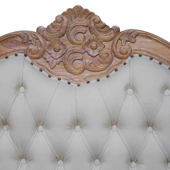 Louis Upholstered Headboard - Queen size - Black