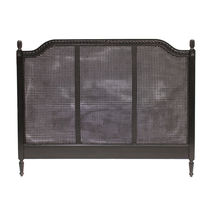 Marseille Rattan Bedhead - King Size - Black