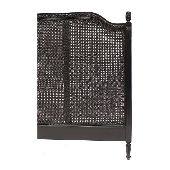 Marseille Rattan Bedhead - King Size - Black