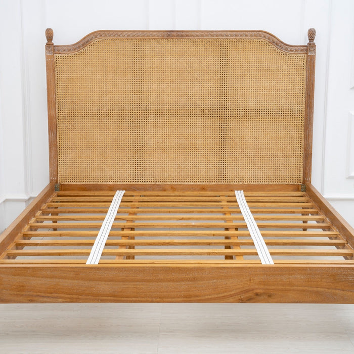 Marseille bed cane headboard detail
