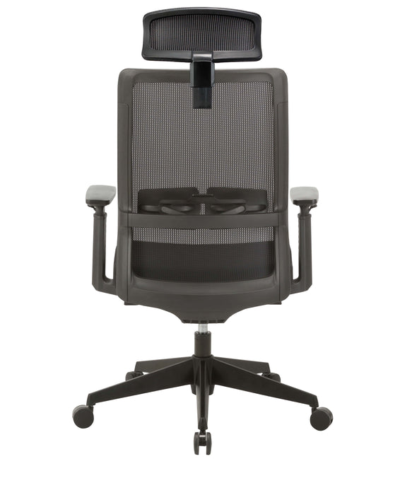 COC8257-UN Mesh Ergonomic Office Chair with Headrest - Black