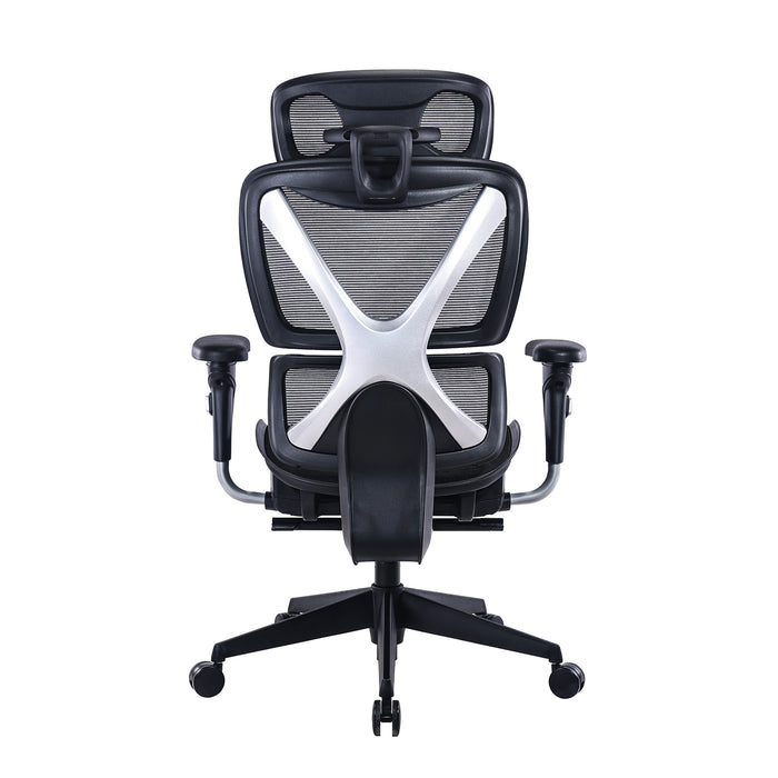 Lucia Fully Adjustable High Back Manager Chair With Removable Headrest In Black