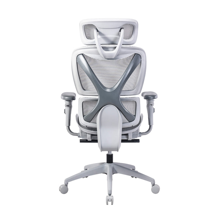 Lucia Fully Adjustable High Back Manager Chair With Removable Headrest In Grey