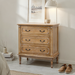 Marseille Chest of Drawers styled with lamp and artwork - Weathered Oak