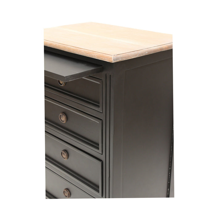 Hamptons Tallboy - Weathered Oak Top / Black