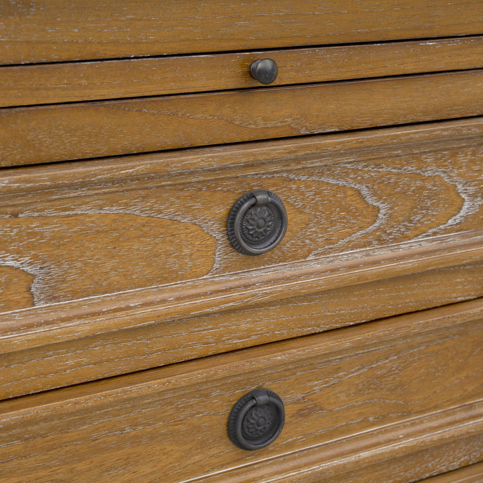 Hamptons Tallboy - Weathered Oak Top / Black