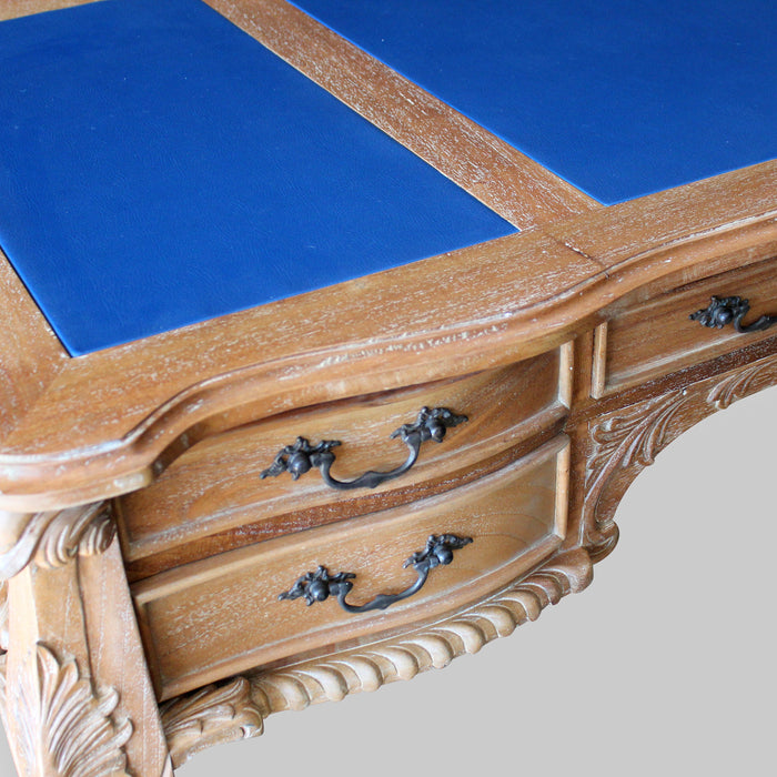 Leather Top Paris Desk - Black