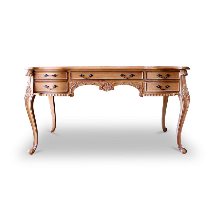Leather Top Paris Desk - Black
