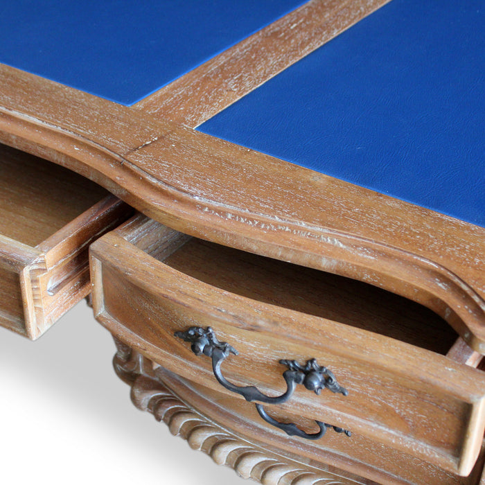 Leather Top Paris Desk - Weathered Oak