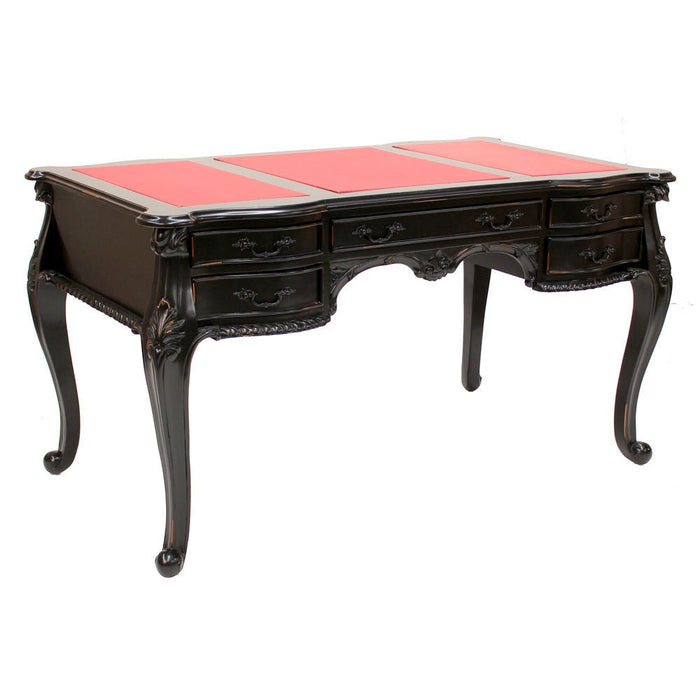Leather Top Paris Desk - Weathered Oak