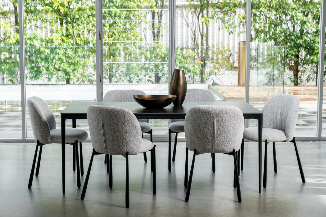 Megan Dining Table Grey Stone Ceramic