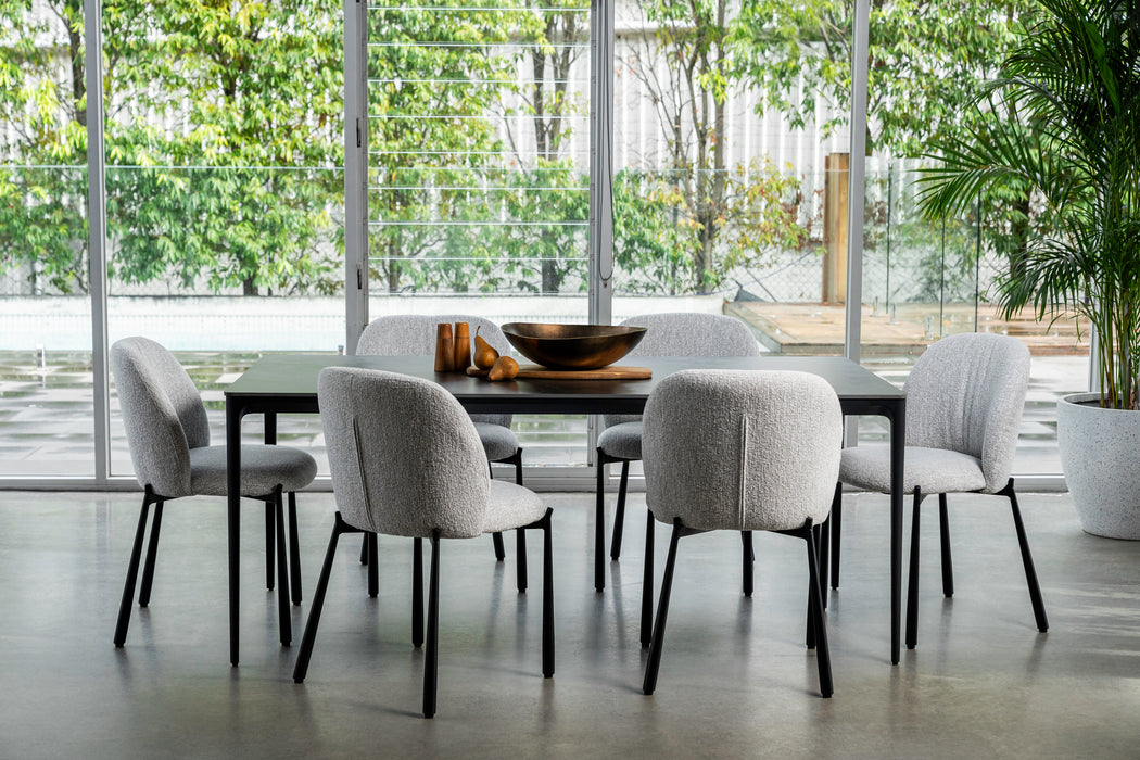 Megan Dining Table Grey Stone Ceramic